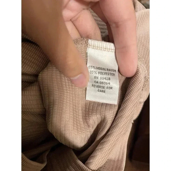 Bugatchi Uomo Tan Short Sleeve Knitted Collard Shirt Size large - Picture 8 of 8